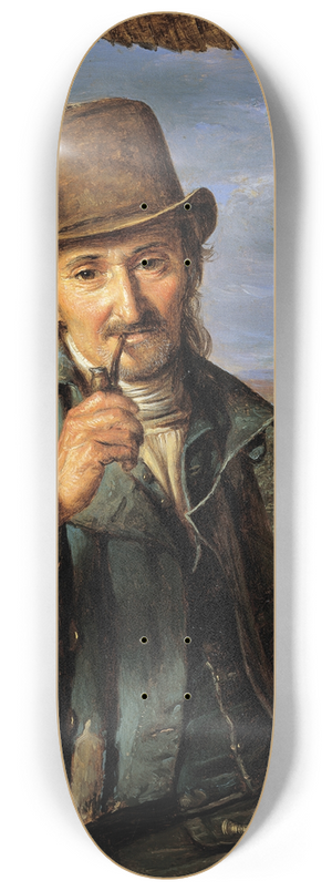 Ferdinand Georg Waldmller - Taglhner mit seinem Sohn 8.25 inch art skate deck