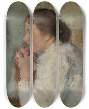 Triptych art skateboard deck of Olga Boznanska Portrait Of A Lady In Profile by Olga Boznanska (1865-1940) Triptych art skateboard deck of Olga Boznanska Portrait Of A Lady In Profile by Olga Boznanska (1865-1940)