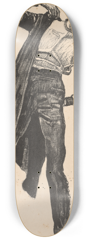 Ferdinand Hodler - Student Putting on His Coat 8.25 inch art skate deck