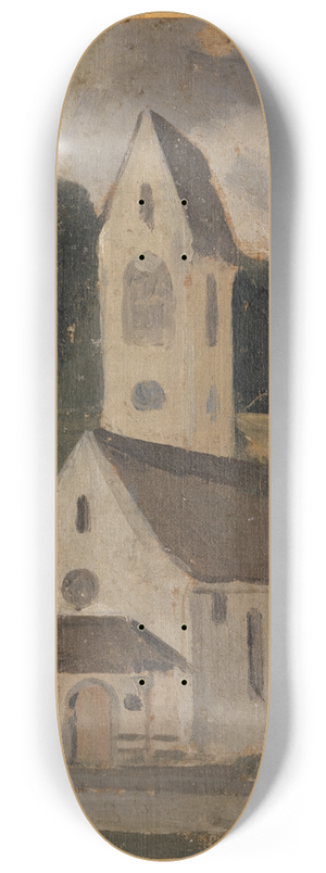 Ferdinand Hodler - The Church Of Rmlingen 8.25 inch art skate deck