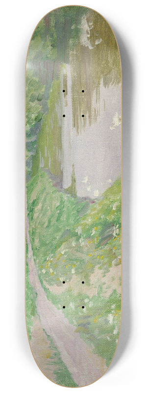Ferdinand Katona - Landscape with a River 8.25 inch art skate deck