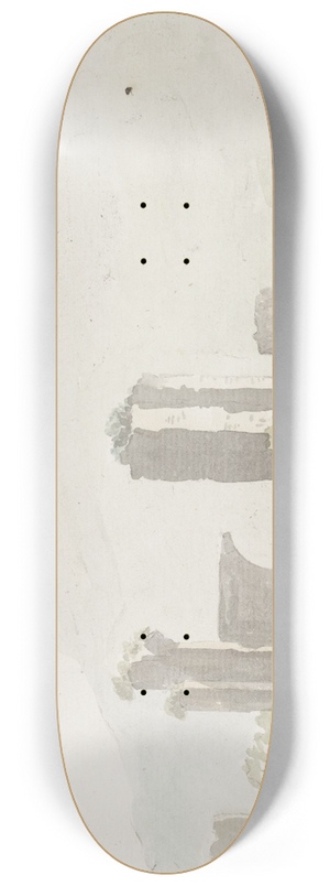 Abraham-Louis-Rodolphe Ducros - Runes aan voet van berg tussen Itri en Gaeta 8.25 inch art skate deck Abraham-Louis-Rodolphe Ducros - Runes aan voet van berg tussen Itri en Gaeta 8.25 inch art skate deck