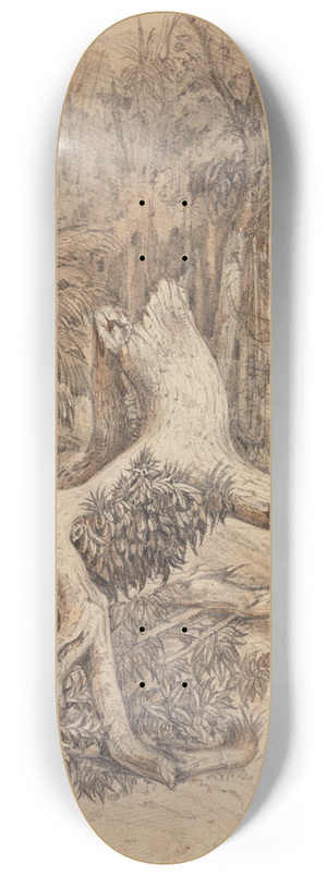 Ferdinand Keller - Jger mit Hund im Urwald 8.25 inch art skate deck