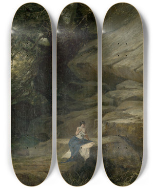 Triptych art skateboard deck of Udovt Ordk Spring by udovt ordk (1865-1937)