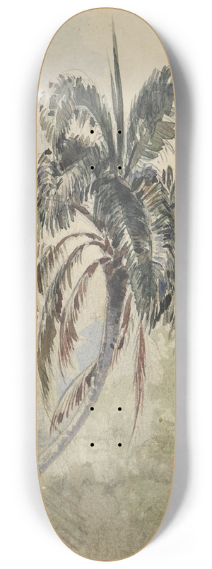 Ferdinand Keller - Studie einer Palme in Urwald 8.25 inch art skate deck