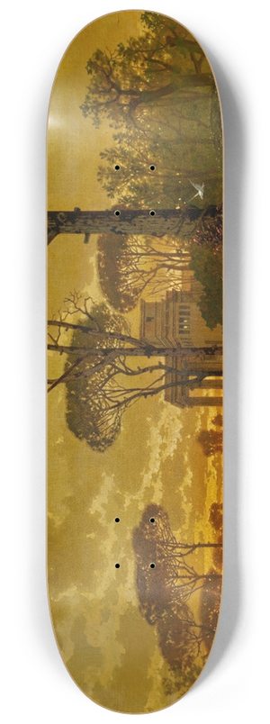 Ferdinand Knab - Evening Landscape 8.25 inch art skate deck