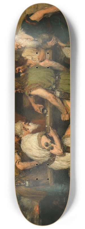 Ferdinand Leeke - A Game of Dice 8.25 inch art skate deck