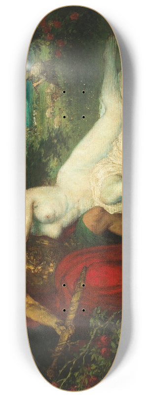 Ferdinand Leeke - Tannhuser and Venus in the Venusberg, scene from Richard Wagners opera 8.25 inch art skate deck