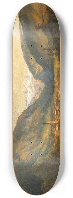 Ferdinand Lepie - A View of Bad Ischl 8.25 inch art skate deck