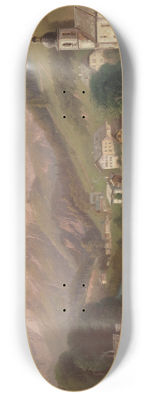 Ferdinand Lepie - Dorf in den Alpen 8.25 inch art skate deck