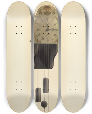 Triptych art skateboard deck of Frank Wenger Clock_1 by Frank Wenger (20-)