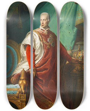 Triptych art skateboard deck of Johann Baptist Von Lampi The Younger Portrt Des Kaisers Franz Ii I by Johann Baptist von Lampi the Younger (1775-1837)