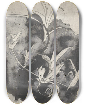 Triptych art skateboard deck of Carel Adolph Lion Cachet Tak Met Jonge Loten by Carel Adolph Lion Cachet (1864-1945)