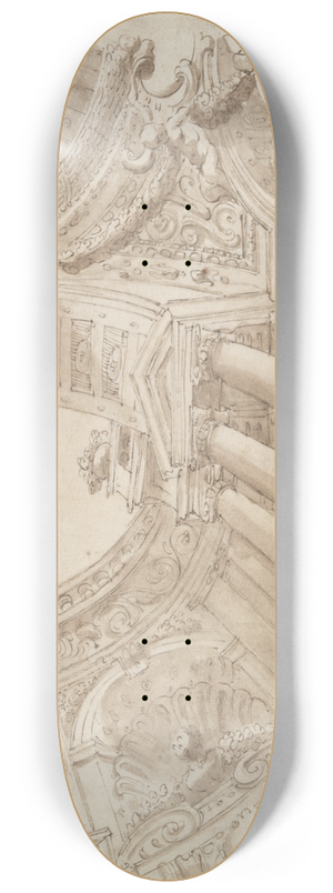 Ferdinando Galli Bibiena - ArchitecturalStudy 8.25 inch art skate deck