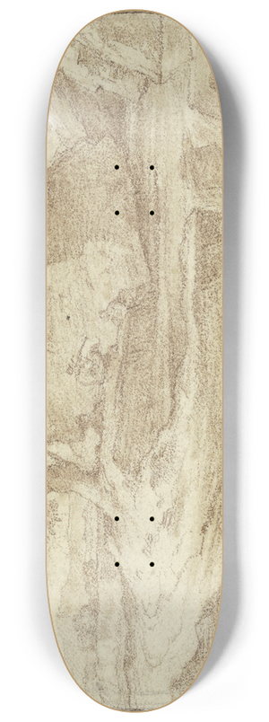 Ferdinand Olivier - Baum mit einem Felsen, unter welchem ein Hirte sitzt 8.25 inch art skate deck