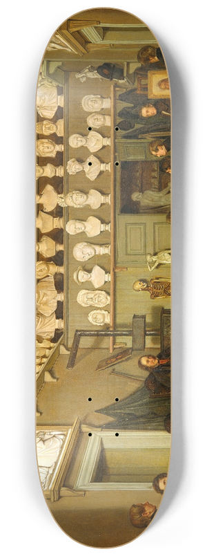 Ferdinand Richardt - A Studio At The Academy Of Fine Arts, Copenhagen 8.25 inch art skate deck