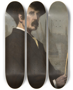 Triptych art skateboard deck of Walter Greaves James Abbott Mcneill Whistler by Walter Greaves (1841-1930) Triptych art skateboard deck of Walter Greaves James Abbott Mcneill Whistler by Walter Greaves (1841-1930)