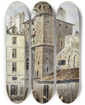 Triptych art skateboard deck of Augustesbastien Bnard Tour Saint Jean De Latran by Auguste-Sbastien Bnard (1810-1873) Triptych art skateboard deck of Augustesbastien Bnard Tour Saint Jean De Latran by Auguste-Sbastien Bnard (1810-1873)