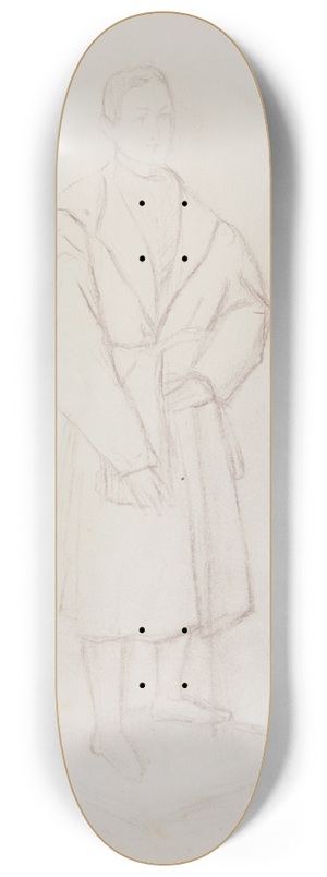 Ferdynand Bryll - szkic modego mczyzny i szkic gowy starego mczyzny 8.25 inch art skate deck