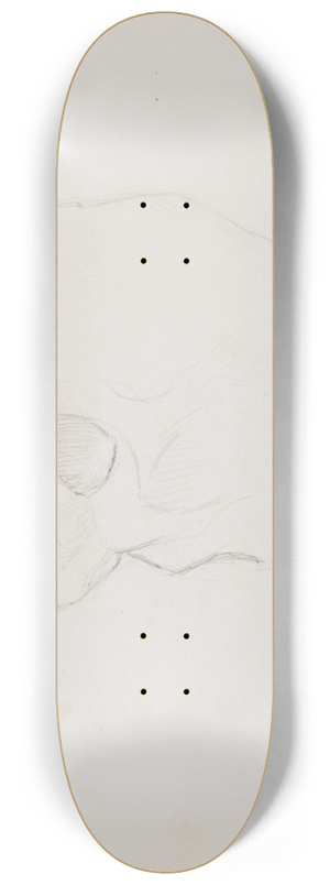 Ferdynand Bryll - szkic trupiej czaszki 8.25 inch art skate deck