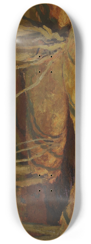 Ferdynand Ruszczyc - Autumn landscape at sunset 8.25 inch art skate deck