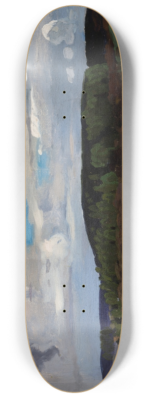 Ferdynand Ruszczyc - Landscape with Clouds 8.25 inch art skate deck