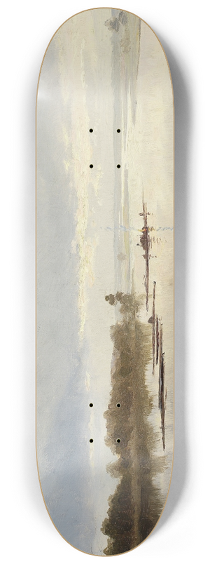 Ferdynand Ruszczyc - River landscape 8.25 inch art skate deck
