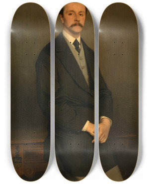 Triptych art skateboard deck of Edouard Agneessens Portrait Of A Man by Edouard Agneessens (1842-1885) Triptych art skateboard deck of Edouard Agneessens Portrait Of A Man by Edouard Agneessens (1842-1885)