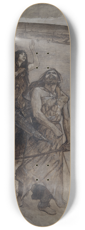 Fernand Cormon - La chasse 8.25 inch art skate deck Fernand Cormon - La chasse 8.25 inch art skate deck