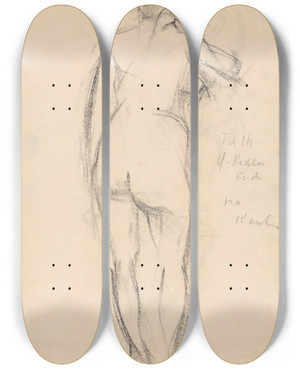 Triptych art skateboard deck of Ludvig Karsten Stende Ryggvendt Kvinneakt by Ludvig Karsten (1876-1926) Triptych art skateboard deck of Ludvig Karsten Stende Ryggvendt Kvinneakt by Ludvig Karsten (1876-1926)