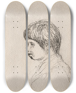 Triptych art skateboard deck of Pierreauguste Renoir Claude Renoir The Artists Son In Profile_1 by Pierre-Auguste Renoir (1841-1919) Triptych art skateboard deck of Pierreauguste Renoir Claude Renoir The Artists Son In Profile_1 by Pierre-Auguste Renoir (1841-1919)