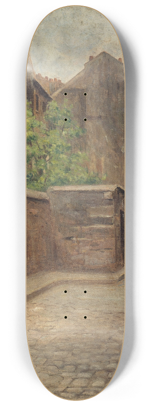 Fernand Maillaud - La rue Saint-Julien-le-Pauvre 8.25 inch art skate deck