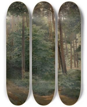 Triptych art skateboard deck of Udovt Ordk Forest_1 by udovt ordk (1865-1937)