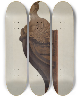 Triptych art skateboard deck of Joseph Goldberg Figurehead_1 by Joseph Goldberg