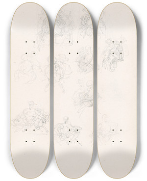 Triptych art skateboard deck of Nicaise De Keyser Attitudes_1 by Nicaise De Keyser (1813-1887) Triptych art skateboard deck of Nicaise De Keyser Attitudes_1 by Nicaise De Keyser (1813-1887)