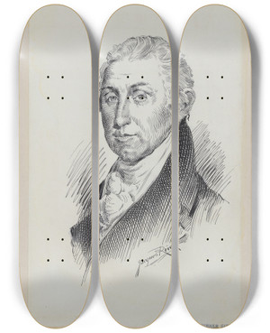 Triptych art skateboard deck of Jacques Reich James Monroe by Jacques Reich (1852-1923) Triptych art skateboard deck of Jacques Reich James Monroe by Jacques Reich (1852-1923)