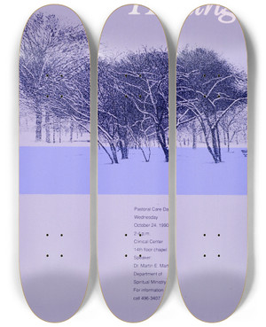 Triptych art skateboard deck of National Institutes Of Health Partners In Healing by National Institutes Of Health (1887)