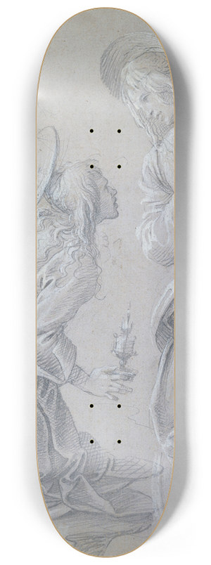 Filippino Lippi - Kneeling Saint Mary Magdalene and Standing Christ 8.25 inch art skate deck