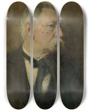Triptych art skateboard deck of Nicolaas Van Der Waay Willem Steelink Ii 18561928 Graficus by Nicolaas van der Waay (1855-1936)
