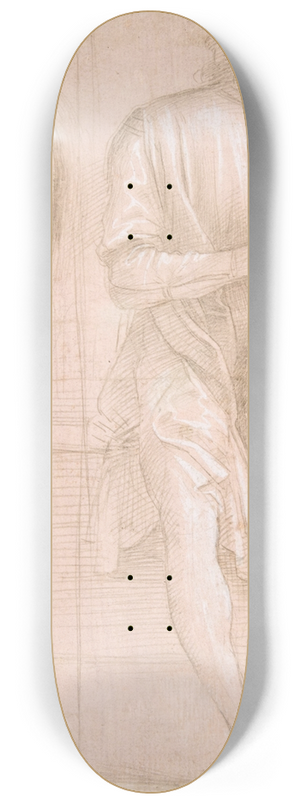 Filippino Lippi - Standing Youth with Hands Behind His Back, and a Seated Youth Reading 8.25 inch art skate deck Filippino Lippi - Standing Youth with Hands Behind His Back, and a Seated Youth Reading 8.25 inch art skate deck