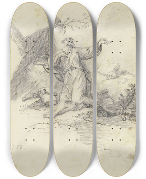 Triptych art skateboard deck of Martin Johann Schmidt Die Reue Des Heiligen Petrus by Martin Johann Schmidt (1718-1801) Triptych art skateboard deck of Martin Johann Schmidt Die Reue Des Heiligen Petrus by Martin Johann Schmidt (1718-1801)