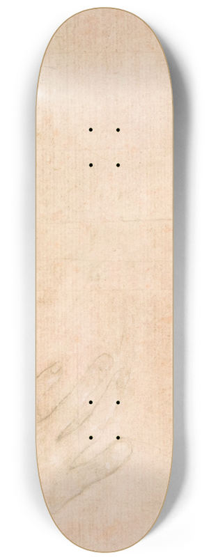Filippino Lippi - Two Studies of Hands 8.25 inch art skate deck Filippino Lippi - Two Studies of Hands 8.25 inch art skate deck