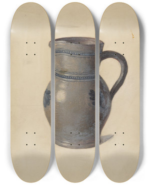 Triptych art skateboard deck of Max Soltmann Pitcher_3 by Max Soltmann