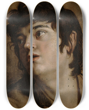 Triptych art skateboard deck of Peter Paul Rubens Head Of A Young Man by Peter Paul Rubens (1577-1640) Triptych art skateboard deck of Peter Paul Rubens Head Of A Young Man by Peter Paul Rubens (1577-1640)