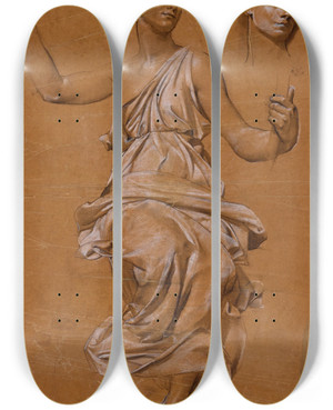 Triptych art skateboard deck of Lucolivier Merson Etude De Femme Drape by Luc-Olivier Merson (1846-1920) Triptych art skateboard deck of Lucolivier Merson Etude De Femme Drape by Luc-Olivier Merson (1846-1920)