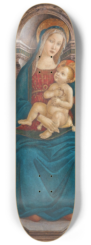 Filippo dAntonio Filippelli - Madonna and Child enthroned with Saint Michael and Saint Sebastian 8.25 inch art skate deck Filippo dAntonio Filippelli - Madonna and Child enthroned with Saint Michael and Saint Sebastian 8.25 inch art skate deck