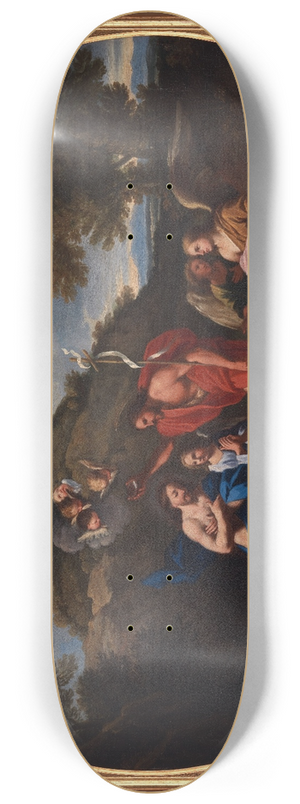 Filippo Lauri - The Baptism of Christ 8.25 inch art skate deck