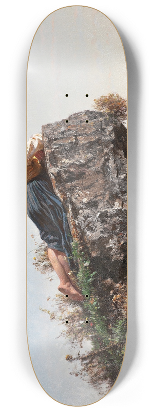 Filippo Palizzi - La Fanciulla Sulla Roccia A Sorrento 8.25 inch art skate deck