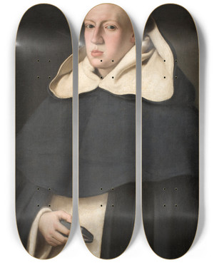 Triptych art skateboard deck of Juan Bautista Mano Friar Alonso De Sant Toms by Juan Bautista Maino (1581-1649)