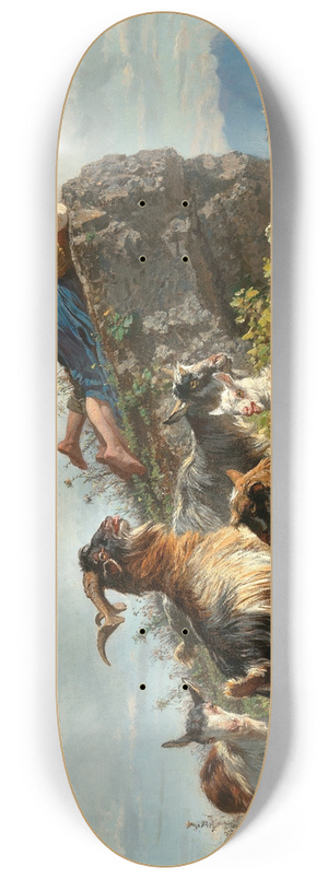 Filippo Palizzi - The Little Goatherders 8.25 inch art skate deck